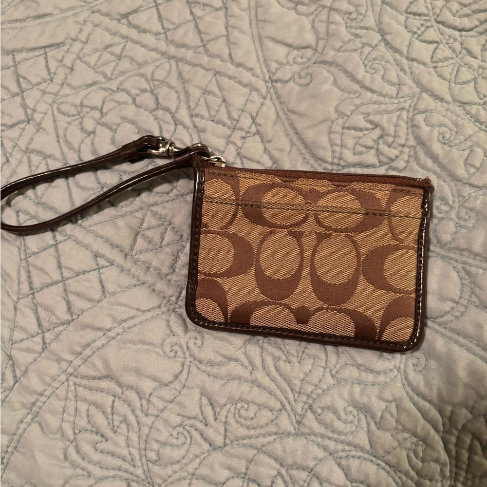 Coach Brown Wristlet